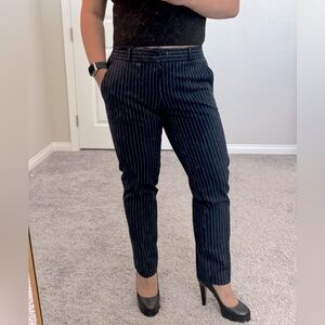 Pinstripe trousers